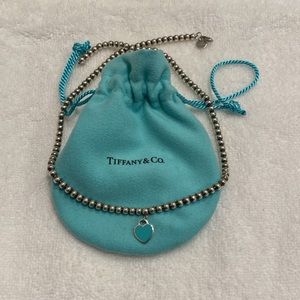 Tiffany & Co. Return to Tiffany Blue® Heart Tag Bead Necklace, in Silver.